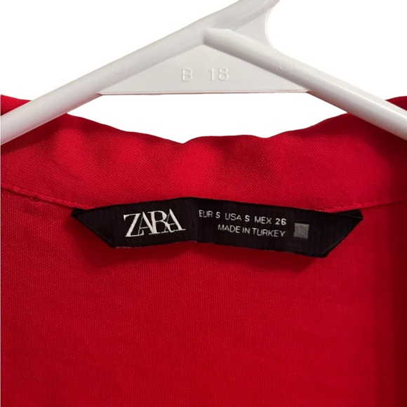 Zara Linen Nautical Crossover Jumpsuit | Red | S - Picture 3 of 12